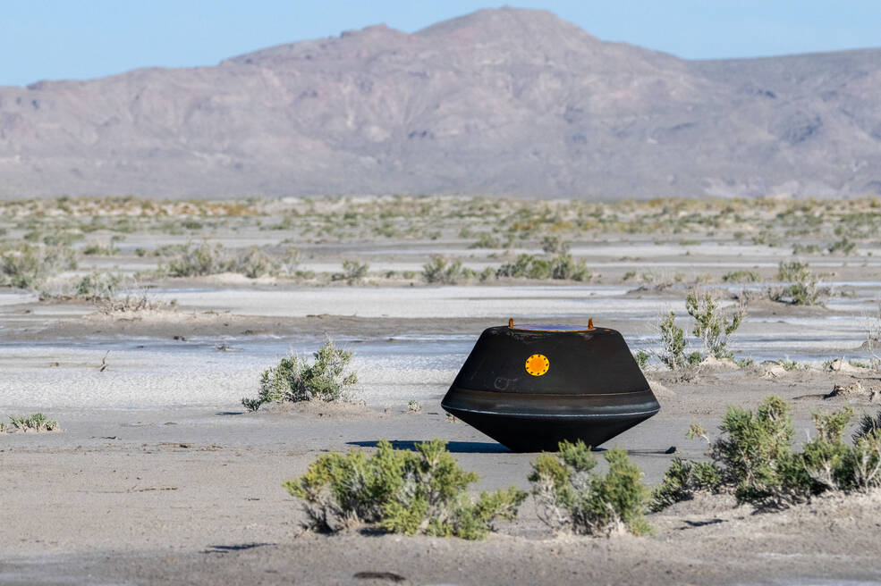 OSIRIS-REx sample capsule on ground