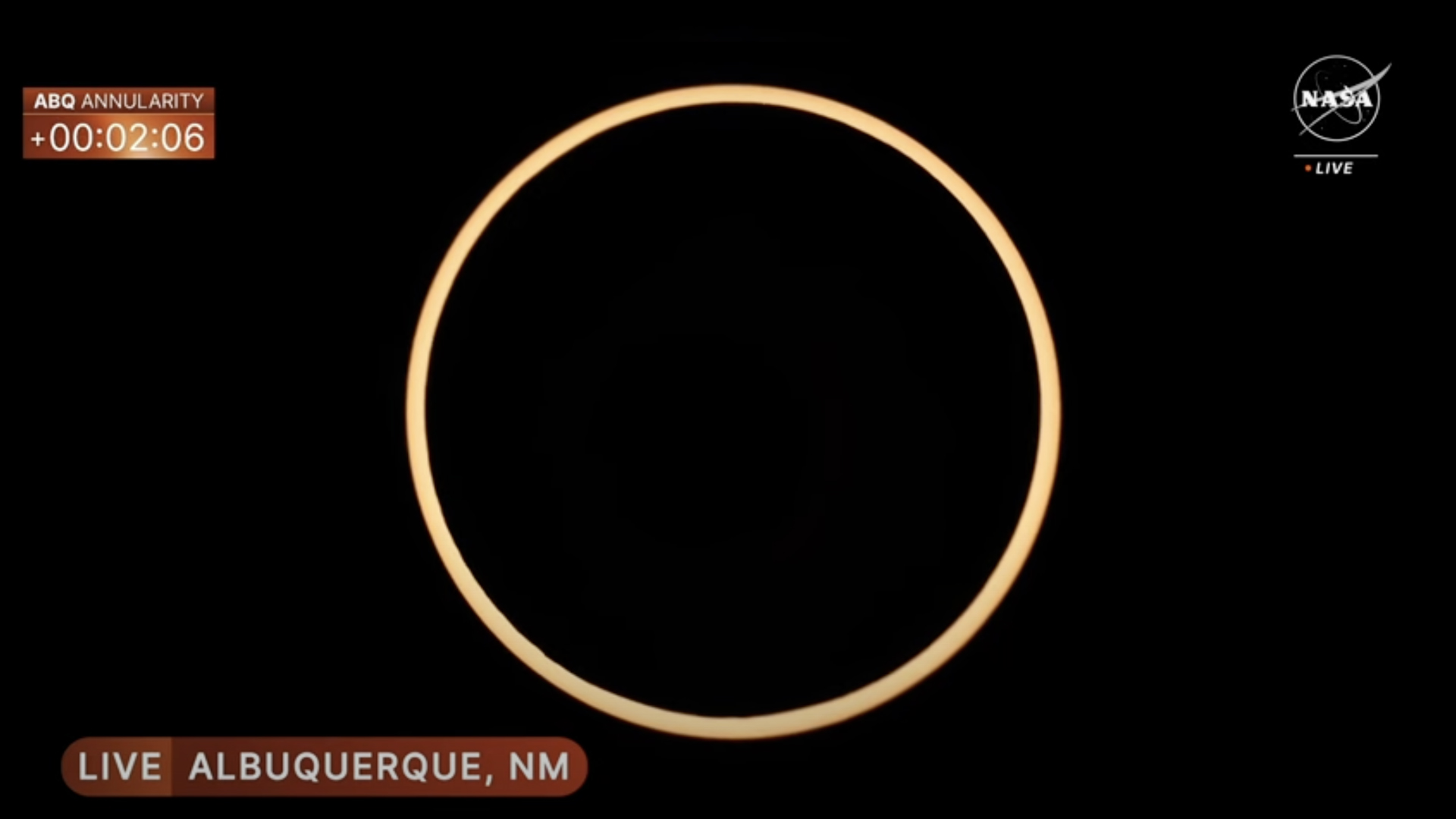 2023 Annular Solar Eclipse (NASA TV)