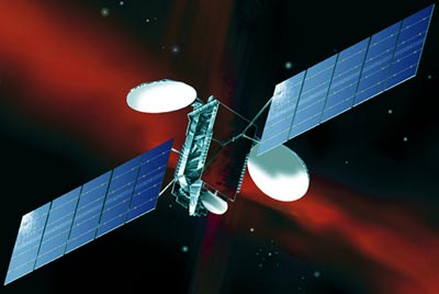 EchoStar 3 in photo is similar to Echostar 7 (Drawing: Lockheed Martin)