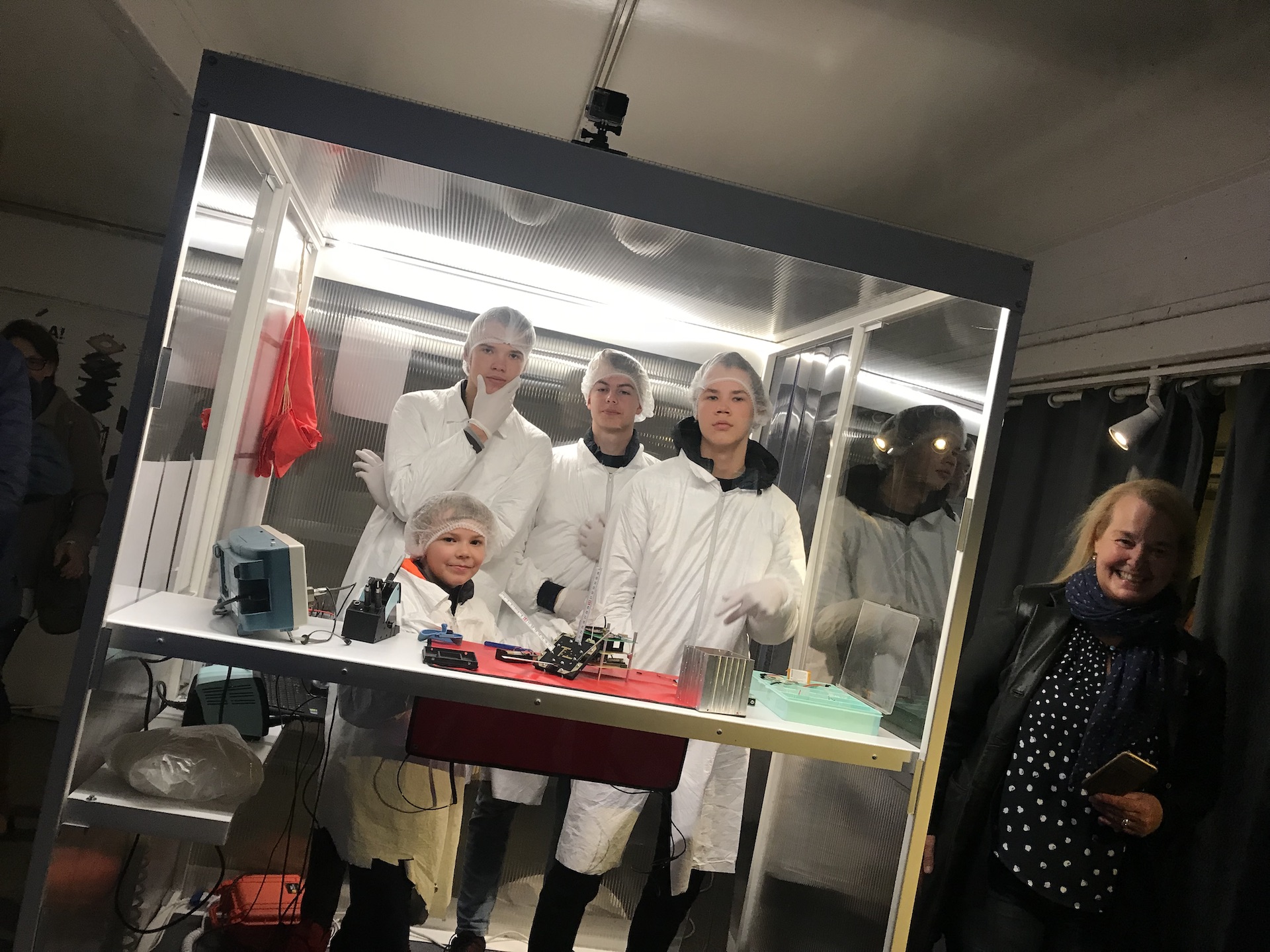 Suomi100 "Truck Satellite" was built in a small clean room.