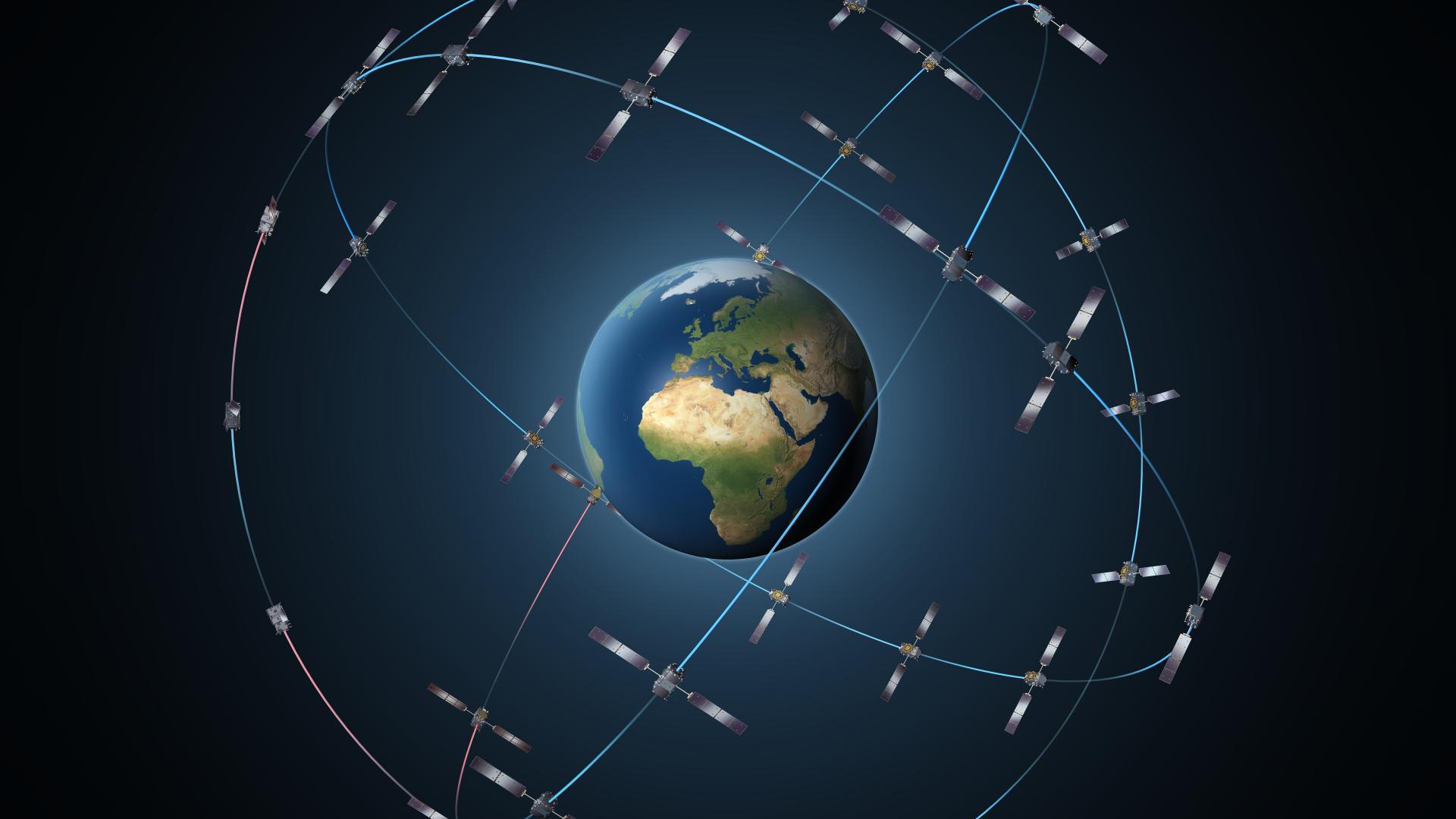 Drawing of the Galileo constellation